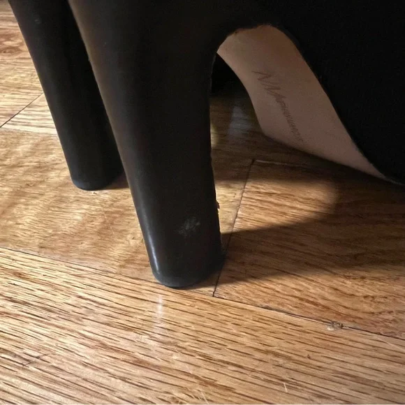 Neiman Marcus Black Over The Knee Thigh High Heeled Boots With Box Size 7.5 - Picture 5 of 7